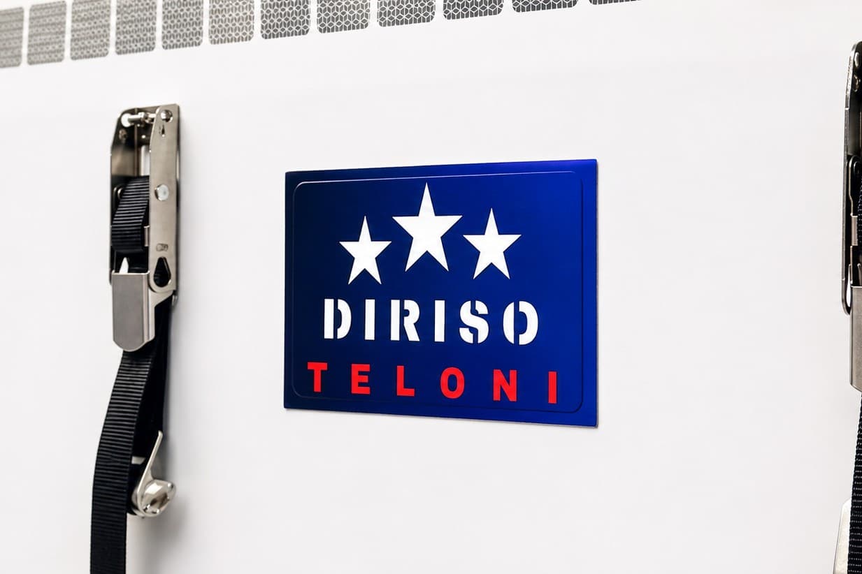 Teloni per automezzi Di Riso Teloni — cinghie e fibbie di tensionamento su telone